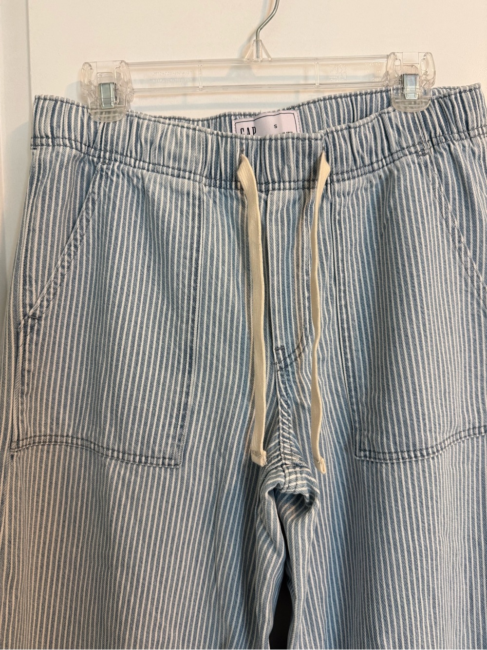 Gap Blue Stripe Drawstring Pants